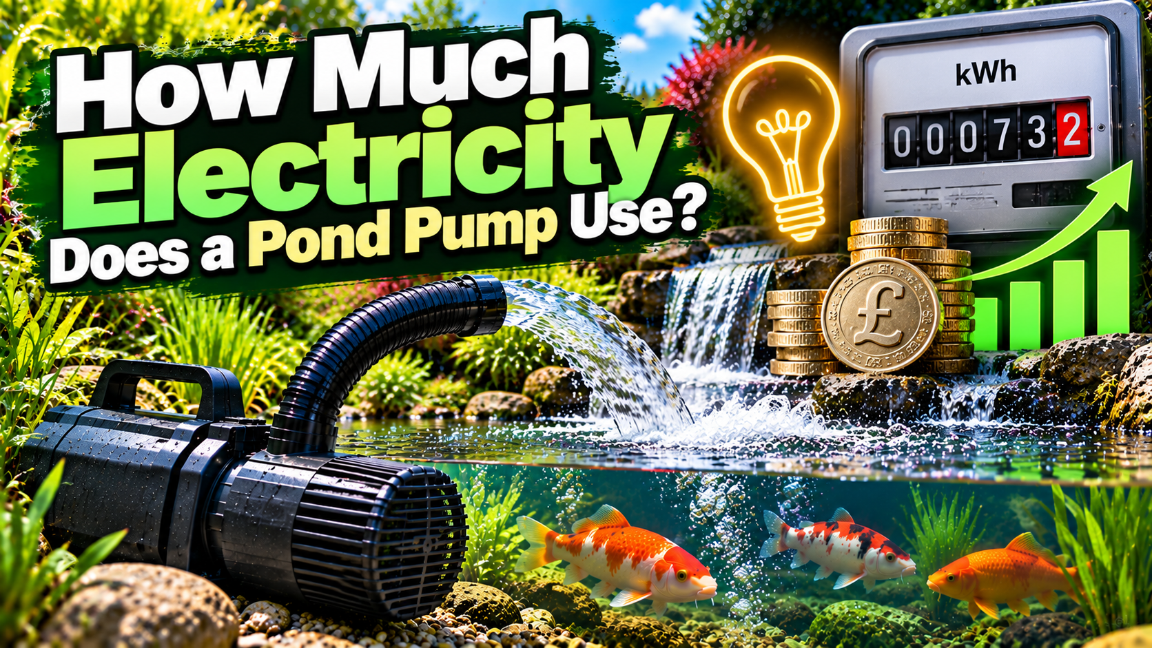 How much electricity does a pond pump use