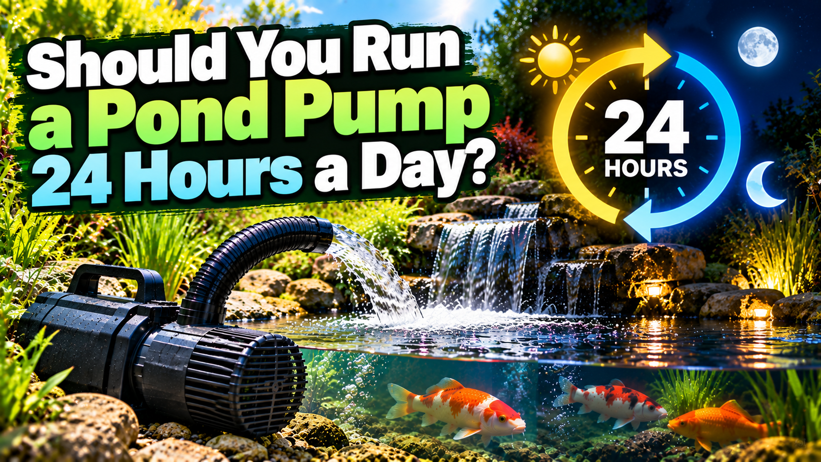 Should you run a pond pump 24 hours a day
