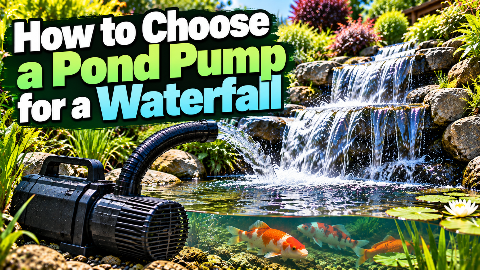 how to choose a pond pump for a waterfall